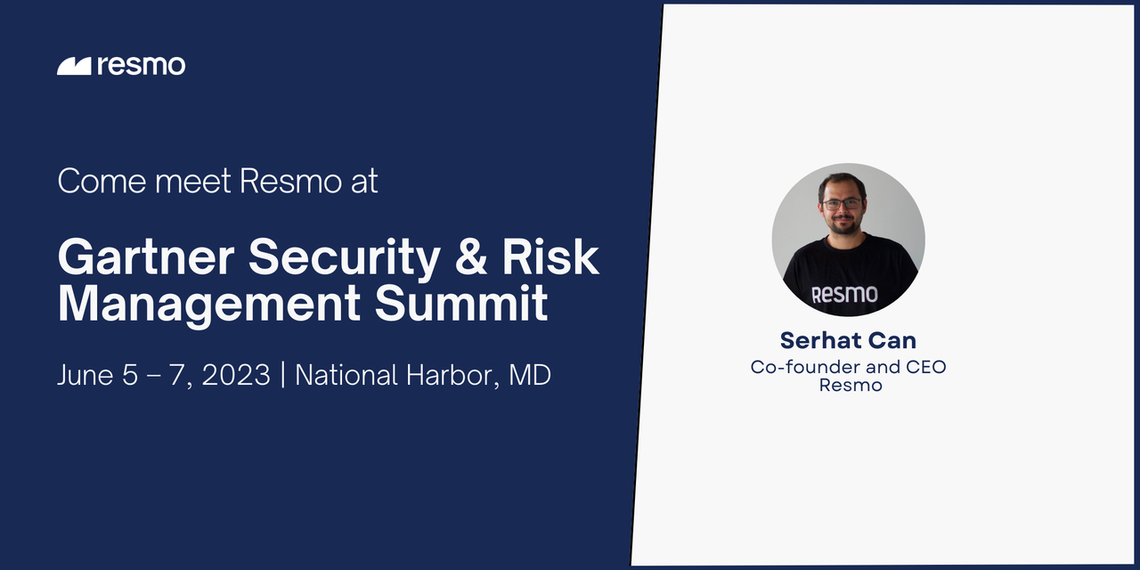 Meet Resmo at Gartner Security & Risk Management Summit Resmo